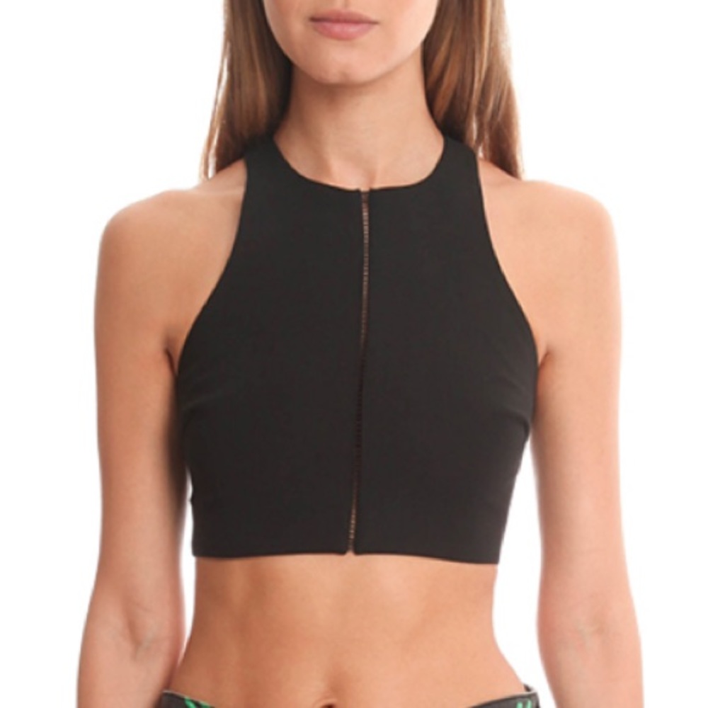 Elizabeth and James zip crop top